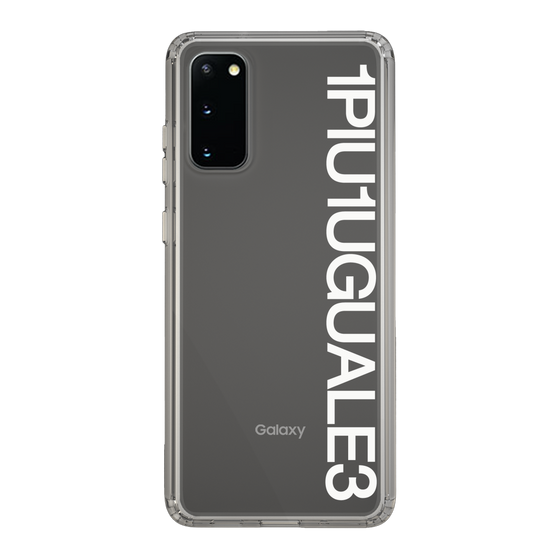 Slim Protection Case for Samsung Galaxy S20［ 1PIU1UGUALE3 - Logo - White ］
