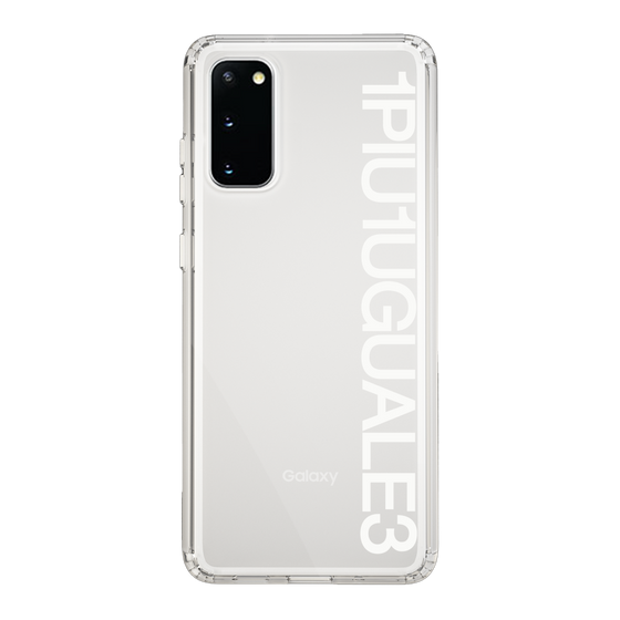Slim Protection Case for Samsung Galaxy S20［ 1PIU1UGUALE3 - Logo - White ］