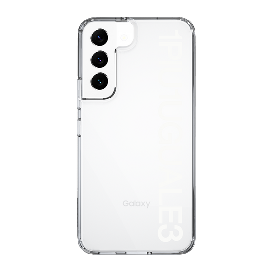 Slim Protection Case for Samsung Galaxy S22［ 1PIU1UGUALE3 - Logo - White ］