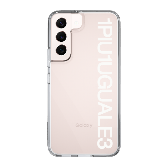 Slim Protection Case for Samsung Galaxy S22［ 1PIU1UGUALE3 - Logo - White ］