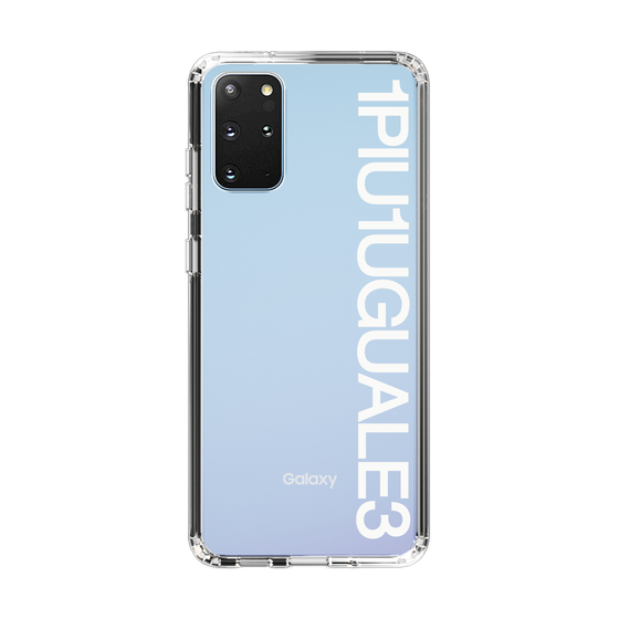 Slim Protection Case for Samsung Galaxy S20+［ 1PIU1UGUALE3 - Logo - White ］