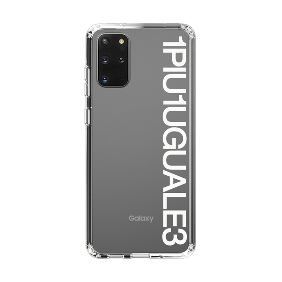 Slim Protection Case for Samsung Galaxy S20+［ 1PIU1UGUALE3 - Logo - White ］