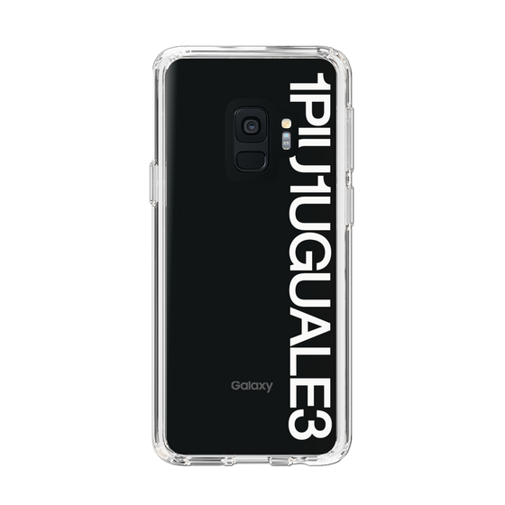 Slim Protection Case for Samsung Galaxy S9［ 1PIU1UGUALE3 - Logo - White ］