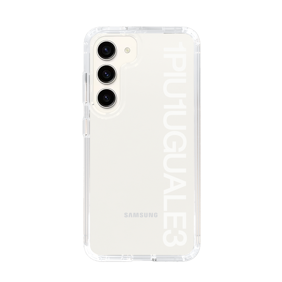 Slim Protection Case for Samsung Galaxy S23［ 1PIU1UGUALE3 - Logo - White ］