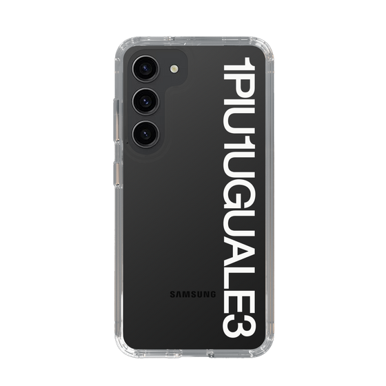 Slim Protection Case for Samsung Galaxy S23［ 1PIU1UGUALE3 - Logo - White ］