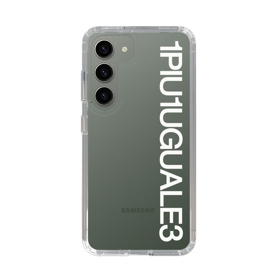 Slim Protection Case for Samsung Galaxy S23［ 1PIU1UGUALE3 - Logo - White ］