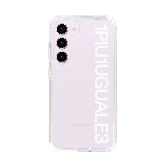 Slim Protection Case for Samsung Galaxy S23［ 1PIU1UGUALE3 - Logo - White ］