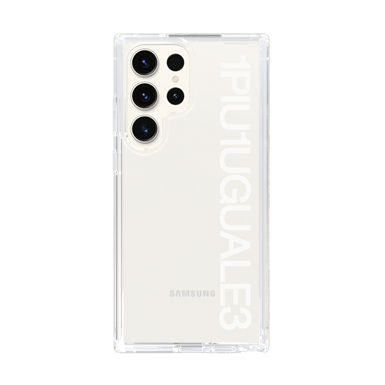 Slim Protection Case for Samsung Galaxy S23 Ultra［ 1PIU1UGUALE3 - Logo - White ］
