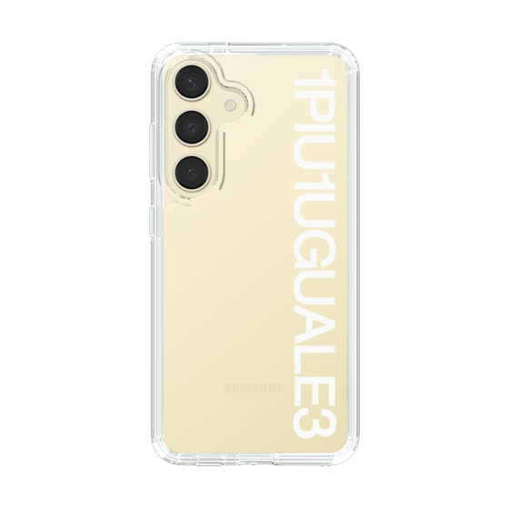 Slim Protection Case for Samsung Galaxy S24［ 1PIU1UGUALE3 - Logo - White ］