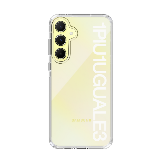 Slim Protection Case for Samsung Galaxy A55［ 1PIU1UGUALE3 - Logo - White ］