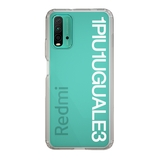 Slim Protection Case for Xiaomi Redmi 9T［ 1PIU1UGUALE3 - Logo - White ］