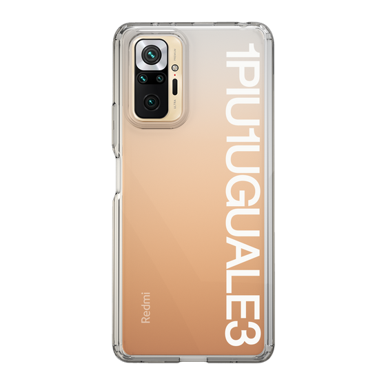 Slim Protection Case for Xiaomi Redmi Note 10 Pro［ 1PIU1UGUALE3 - Logo - White ］