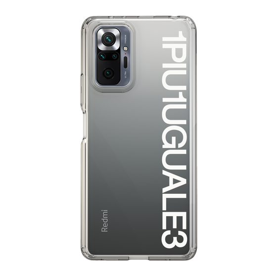 Slim Protection Case for Xiaomi Redmi Note 10 Pro［ 1PIU1UGUALE3 - Logo - White ］
