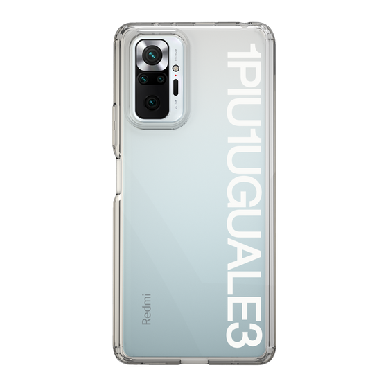 Slim Protection Case for Xiaomi Redmi Note 10 Pro［ 1PIU1UGUALE3 - Logo - White ］