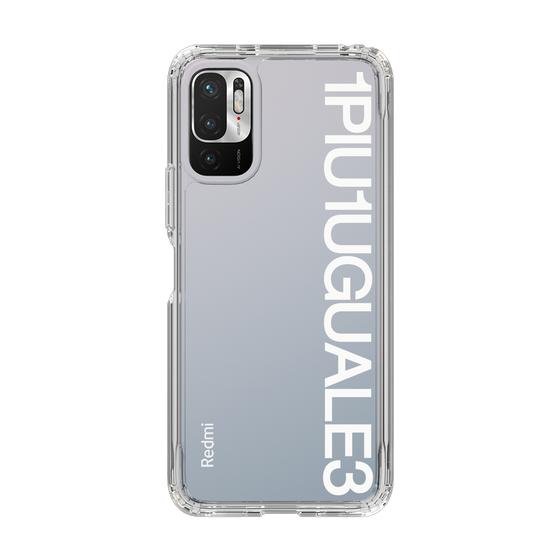 Slim Protection Case for Xiaomi Redmi Note10 JE［ 1PIU1UGUALE3 - Logo - White ］