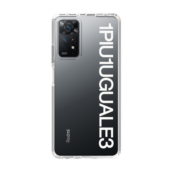 Slim Protection Case for Xiaomi Redmi Note 11 Pro［ 1PIU1UGUALE3 - Logo - White ］