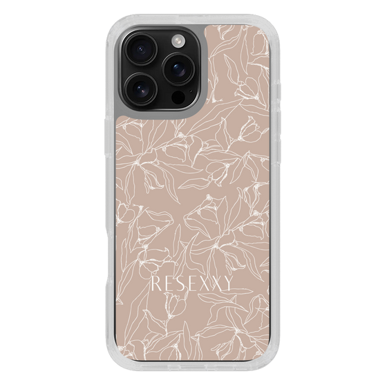 Slim Protection Case［ RESEXXY - Flower - Beige ］