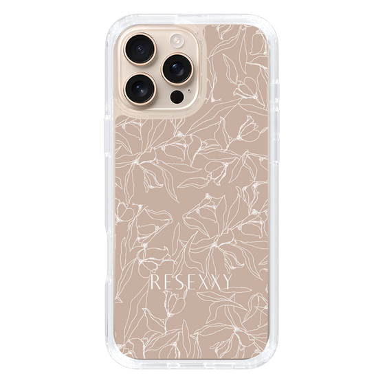 Slim Protection Case［ RESEXXY - Flower - Beige ］