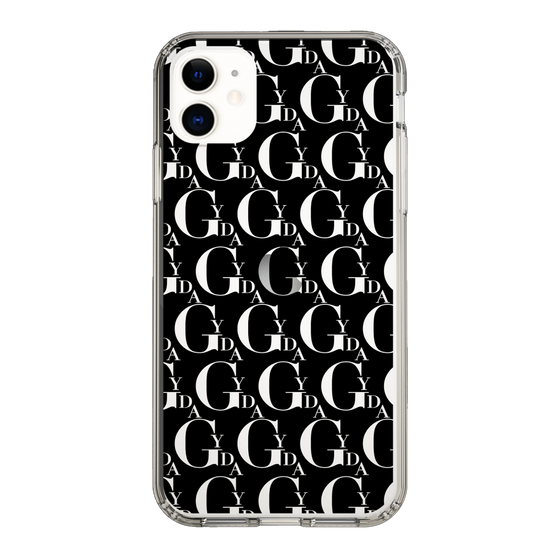Slim Protection Case［ GYDA - Monogram - Black ］