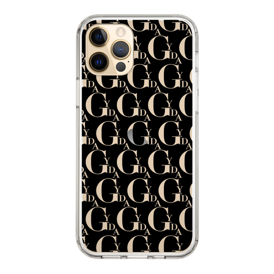 Slim Protection Case［ GYDA - Monogram - Black ］