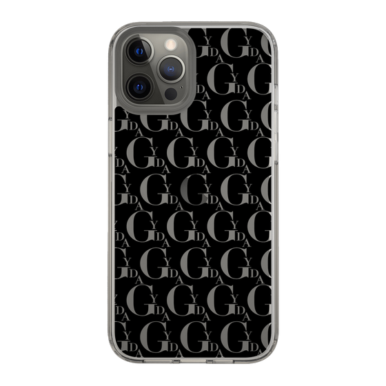 Slim Protection Case［ GYDA - Monogram - Black ］