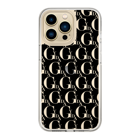 Slim Protection Case［ GYDA - Monogram - Black ］