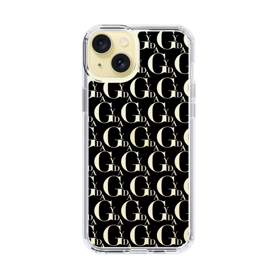 Slim Protection Case［ GYDA - Monogram - Black ］