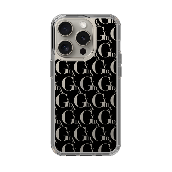 Slim Protection Case［ GYDA - Monogram - Black ］