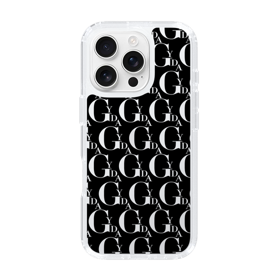 Slim Protection Case［ GYDA - Monogram - Black ］