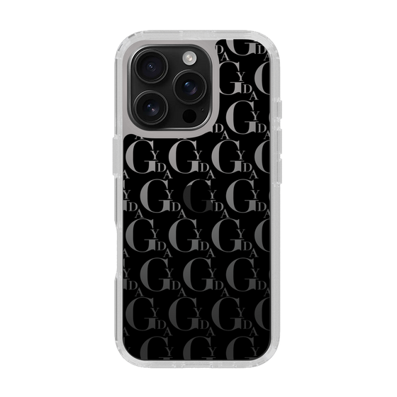 Slim Protection Case［ GYDA - Monogram - Black ］