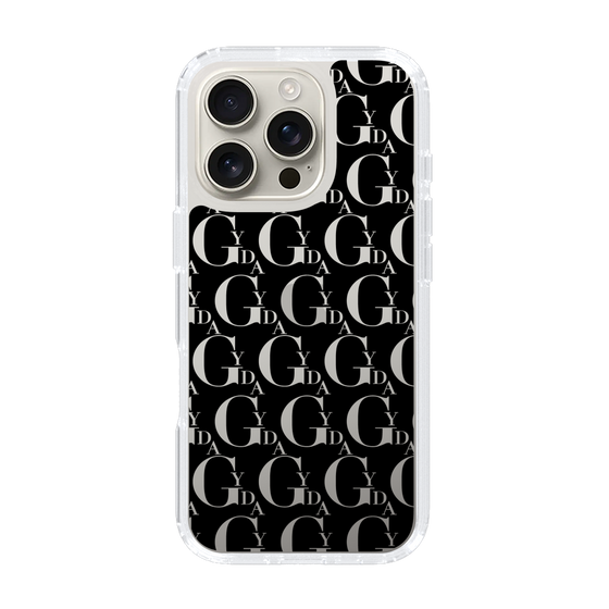 Slim Protection Case［ GYDA - Monogram - Black ］