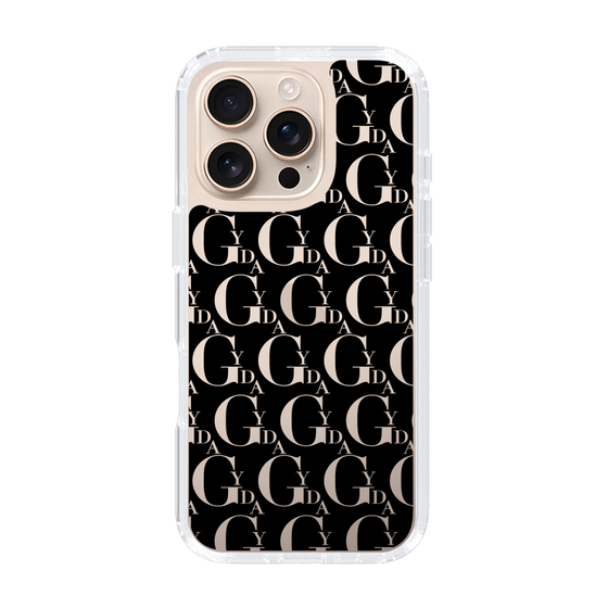Slim Protection Case［ GYDA - Monogram - Black ］