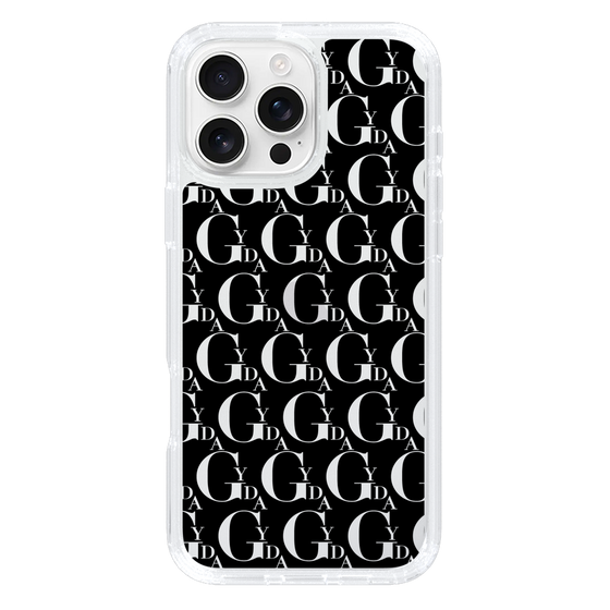 Slim Protection Case［ GYDA - Monogram - Black ］