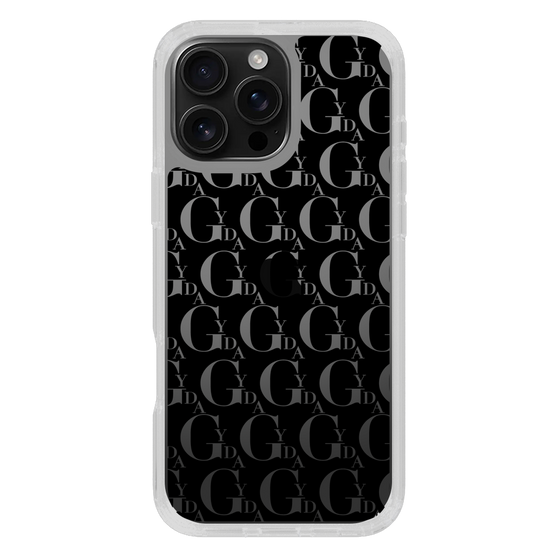 Slim Protection Case［ GYDA - Monogram - Black ］