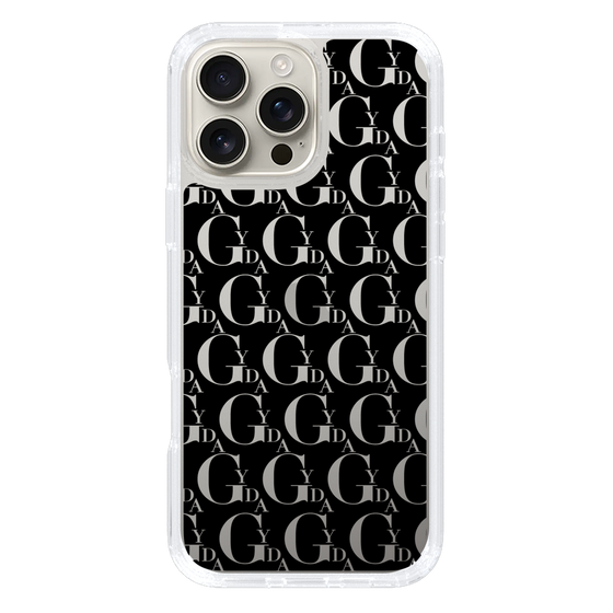 Slim Protection Case［ GYDA - Monogram - Black ］