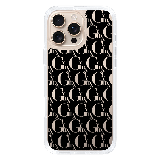 Slim Protection Case［ GYDA - Monogram - Black ］