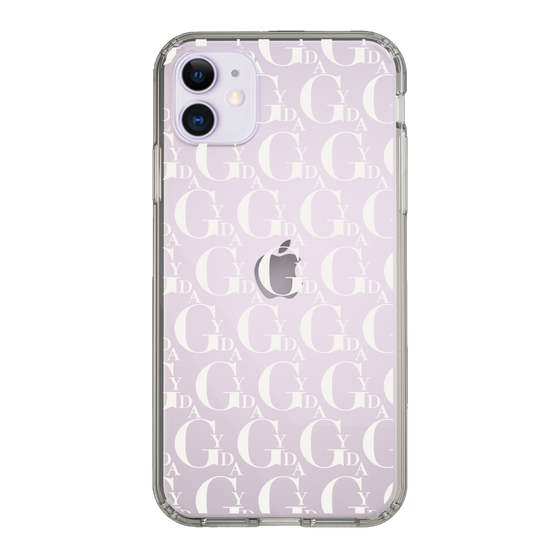 Slim Protection Case［ GYDA - Monogram - White ］