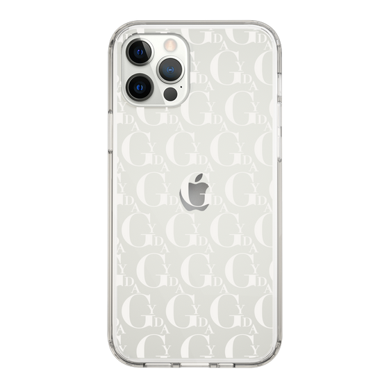 Slim Protection Case［ GYDA - Monogram - White ］