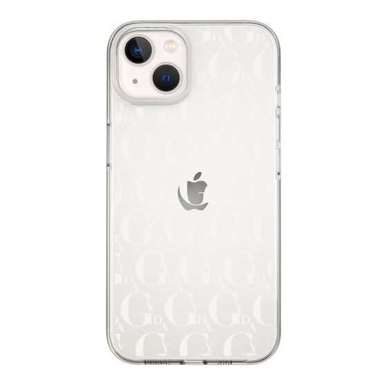 Slim Protection Case［ GYDA - Monogram - White ］