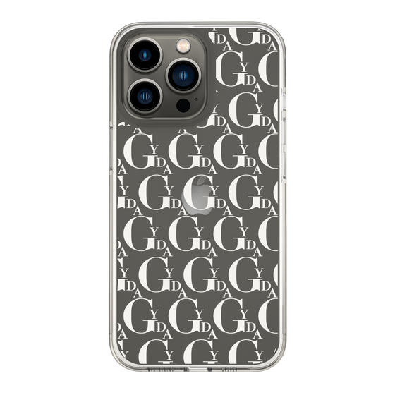 Slim Protection Case［ GYDA - Monogram - White ］