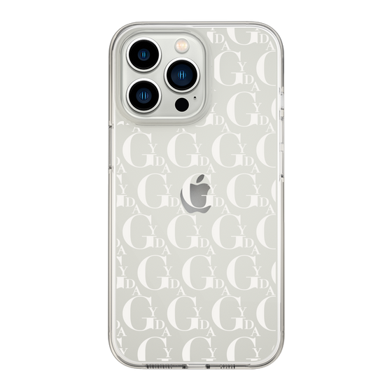Slim Protection Case［ GYDA - Monogram - White ］