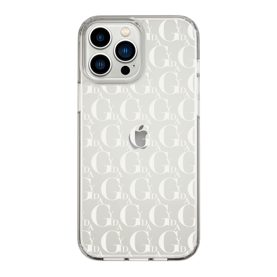 Slim Protection Case［ GYDA - Monogram - White ］