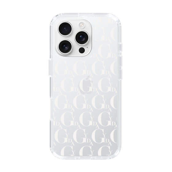 Slim Protection Case［ GYDA - Monogram - White ］