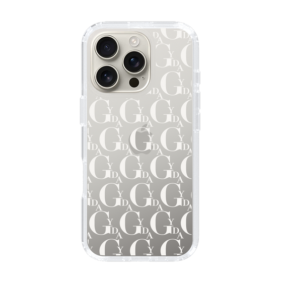 Slim Protection Case［ GYDA - Monogram - White ］