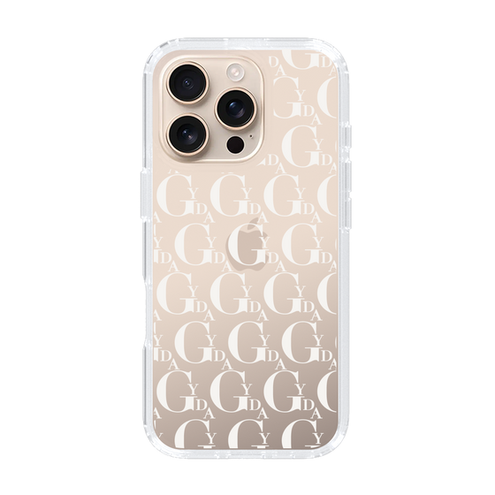 Slim Protection Case［ GYDA - Monogram - White ］