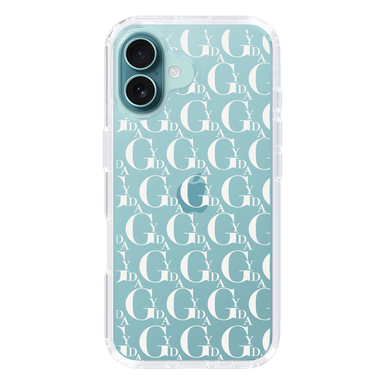Slim Protection Case［ GYDA - Monogram - White ］