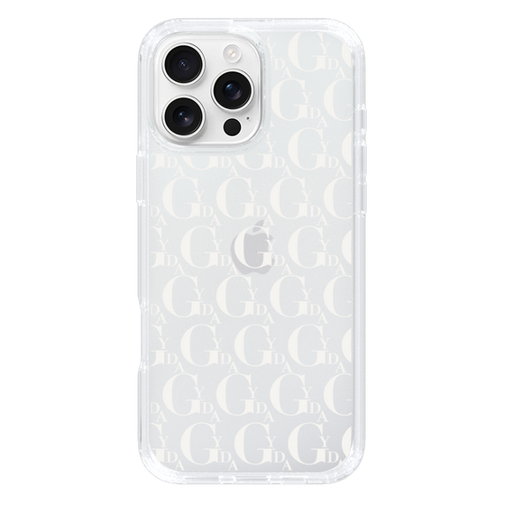 Slim Protection Case［ GYDA - Monogram - White ］