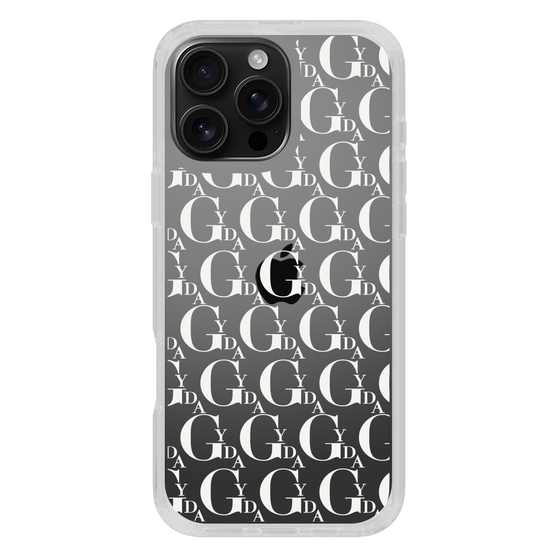 Slim Protection Case［ GYDA - Monogram - White ］