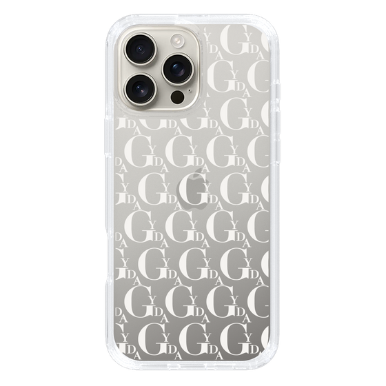 Slim Protection Case［ GYDA - Monogram - White ］