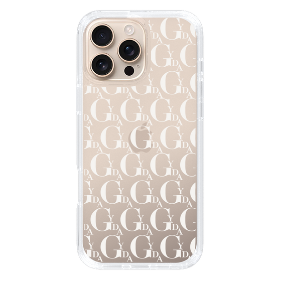 Slim Protection Case［ GYDA - Monogram - White ］